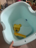 奔麦婴儿洗澡盆儿童洗澡桶圆形宝宝泡澡桶浴桶可坐加厚塑料沐浴盆家用 加大号(0-6岁适用)【感温款】蓝 实拍图