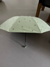 天堂 防紫外线晴雨伞三折 便携黑胶遮阳太阳伞晴雨两用 粉绿 实拍图