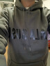 京峋美式重磅卫衣男春秋季宽松加绒加厚印花情侣装青少年学生连帽外套 深灰色 2XL 实拍图
