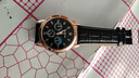 【网红爆款】商务腕表石英运动表休闲皮带男女手表 黑色 实拍图