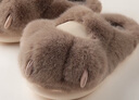 达西先森 爪爪冰棍 棉拖鞋女秋冬季可爱保暖毛拖鞋防滑居家软底拖鞋 实拍图