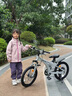 凤凰儿童自行车山地镁合金5-10-16岁学生车小孩单车碟刹减震变速 推荐：【镁合金车身-单速】银骑丨一体轮 22寸（身高140-160cm选择) 实拍图