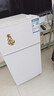 新飞冰箱小型租房用 一级能效冷 藏冷冻两用1-2人家用小冰箱 出租房双门电冰箱办公室两门 25年升级 76A128L一级能效【颜控款】白 实拍图