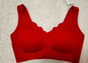 都市丽人本命年无钢圈聚拢红色文胸无痕背心式胸罩运动内衣2B350D 实拍图