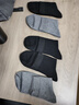 猫人棉袜男士袜子男纯棉100%秋冬中筒袜男袜吸汗透气商务3黑2深灰 实拍图