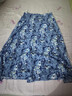 欧莎（OSA）气质优雅连衣裙子女夏季2025新款碎花半身裙子套装两件套 蓝色B（后腰加橡筋） M 实拍图