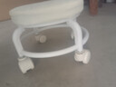 【全网爆款】椅子万向轮美缝凳子带轮旋转擦地矮凳美甲修脚凳滑轮 儿童凳-米白色款 实拍图