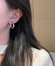 Arsis【许妍同款】自由搭配潺流耳圈耳钉耳环女送女友礼物   银色大号 实拍图