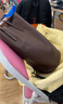 裘真慵懒遇水桶包女腋下单肩包复古通勤包头层植鞣牛皮包包 咖啡色-中号 实拍图