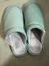 回力日系柔软情侣棉拖秋冬家居室内保暖棉鞋女款HL0006绿色40-41码 实拍图