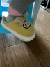 猪爸爸儿童棉麻拖鞋男童秋冬家居室内防滑女童中童卡通不闷脚棉拖鞋黄18 实拍图