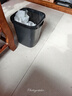 京东物流 方形大容量高颜值卧室卫生间厨房客厅压圈纸篓垃圾桶 透黑1个装25L特大号 实拍图