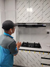 美的（Midea）抽吸排油烟机顶吸欧式 22大吸力 家用厨房油烟机排烟罩 自动清洗 烟灶套装 T36+Q325（天然气） 实拍图