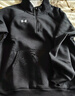 安德玛（UNDERARMOUR） Rival男子1/4拉链运动休闲卫衣1386016 黑色001 L 实拍图