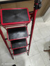 忆琳居梯子家用安全人字梯折叠梯伸缩多功能楼梯便捷扶梯加厚红色四步 实拍图