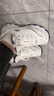 斯凯奇（Skechers）女鞋秋冬小白熊休闲鞋子厚底增高百搭运动软底老爹鞋99999863 白色/海军蓝色/WNV 35 实拍图
