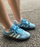 adidas「T头鞋」STADT经典时尚薄底运动板鞋男女阿迪达斯三叶草 蓝色/亮白/汉玉白（推荐女生买小半码）   36.5 实拍图
