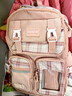 爱迪生发明家初中生书包贝儿小学生大容量女生减负双肩背包 2260-1 粉色大号 实拍图
