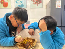 红豆儿童纯棉秋衣秋裤套装男女中大童薄款秋冬保暖内衣A类全棉棉毛衫 H4M1029浅蓝 160 实拍图