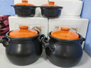 康舒（KANGSHU） 大容量砂锅炖锅家用耐高温陶土沙锅明火燃气陶土煲煮粥煲石锅 橙4.5L+1.1L(4-6人)破损补发 实拍图