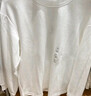 优衣库男装女装AIRism棉混纺圆领T恤/长袖482293 00 白色 L 实拍图