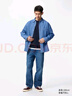 优衣库男女装牛仔宽松衬衫/水洗产品长袖衬衣478115 480761 478115/65宝蓝色 L 实拍图