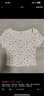 优衣库女装提花罗纹亨利领印花T恤/短袖小碎花477607 01 乳白色 XL /165/92A 实拍图