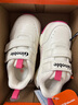 基诺浦 冬季男女儿童软底舒适学步鞋 1-5岁潮流百搭宝宝机能鞋GY1662 象牙白/黑色/天宇粉 22.5 140mm 适合脚长136-145mm 实拍图