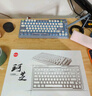珂芝（KZZI）K75炫彩版机械键盘有线蓝牙无线2.4G三模gasket结构82键75配列PBT键帽RGB背光骑士灰版紫丁轴 实拍图