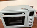 海氏（Hauswirt）C40三代电烤箱家用烘焙多功能炸烤一体机食品级搪瓷内胆智能菜单 湖水绿 40L 【国家补贴】 实拍图