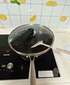 炊大皇 炒锅 304不锈钢炒菜锅煎锅 平底不粘炒锅32cm 可立可视盖不挑灶 实拍图