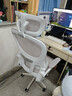 惠寻京东自有品牌电脑椅工学椅电竞椅家用书桌椅学习椅子撑腰靠背座椅 滑轮款【头枕】C型腰靠-白框灰网 实拍图