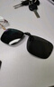 京东京造偏光太阳镜夹片墨镜男女款开车骑行防风护目镜近视用 方形 实拍图