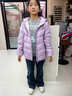 笛莎（DEESHA）童装女童2025秋冬短款三防轻薄羽绒服外套 雾紫 160 实拍图