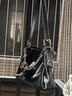 DAZA黑色大容量腋下包辣妹高级感托特包复古链条通勤斜挎包 黑色 实拍图