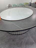 酒店餐桌大圆桌电动转盘岩板16人20人餐厅火锅桌带电磁炉别墅家用 1.3米圆桌+手动转盘 实拍图