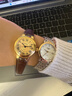 西普尼金表（HIPINE）金表女纯金999足金黄金手表复古腕表防水时尚石英表女士生日礼物 【光壳金面钢扣】金重3.5g+ 实拍图