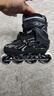 小状元 溜冰鞋成人轮滑鞋儿童可调码男女加厚合金支架旱冰鞋黑L码 实拍图