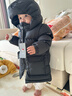 保姆鹅儿童羽绒服中长款加厚防寒外套宝宝中大童保暖冬装[NM2438] 炭黑 90 实拍图