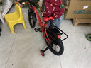 永久（FOREVER）儿童自行车男女款小孩单车可折叠脚踏车4-6-8-10岁辅助轮16寸红色 实拍图
