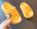 巴布豆儿童拖鞋男女童宝宝软底居家浴室夏季凉拖鞋 黄色 220码 实拍图