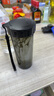 特百惠（Tupperware）莹彩430ML塑料杯男女士学生夏季运动水杯子户外便携大容量 酷炫黑 实拍图