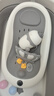 iuu婴儿洗澡盆 可折叠宝宝浴盆大号 洗澡神器躺托浴架新生儿童用品 【北欧灰】+可调节感温浴架 材质：FAD食品级材质检测认证 实拍图
