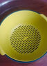 双层塑料洗菜盆沥水篮子厨房神器多功能客厅家用水果盘洗水果菜篮 青黄色 1个 实拍图
