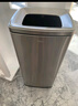 金柯不锈钢商用垃圾箱大号 酒店垃圾桶无盖直投脚踏带盖 立式方形果皮桶 大堂商场走廊办公室大容量定制 50升无盖砂银钢SF50L 实拍图