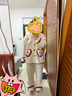 果壳（Gukoo）睡衣女秋冬款HelloKitty系列保暖舒适提花舒棉绒女士家居服套装 牛乳白 L 实拍图