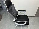 舒客艺家电脑椅办公椅职员网椅会议椅家用靠背休闲椅子弓形学生宿舍学习椅 WE白黑弓形-可后躺【海绵款】 实拍图