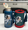 迪士尼（Disney）儿童保温杯吸管直饮杯316不锈钢大容量带杯套双盖水杯650ml米奇 实拍图