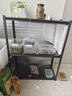 美亿莱厨房置物架不锈碳钢货架家用微波炉架落地收纳储物架烤箱架子多层 【3层碳钢加厚】长40宽30高80 实拍图