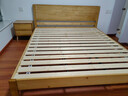 洛亚妮【24H云仓闪发】实木床100％纯实木1.5米单人床原木风主卧双人床 原木床+20cm席梦思床垫+床头柜1 1.8米*2米 实拍图